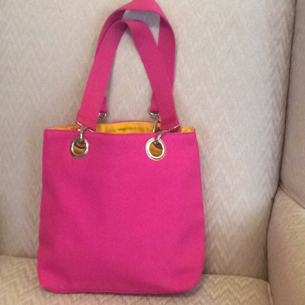 Relativity canvas pink handbag